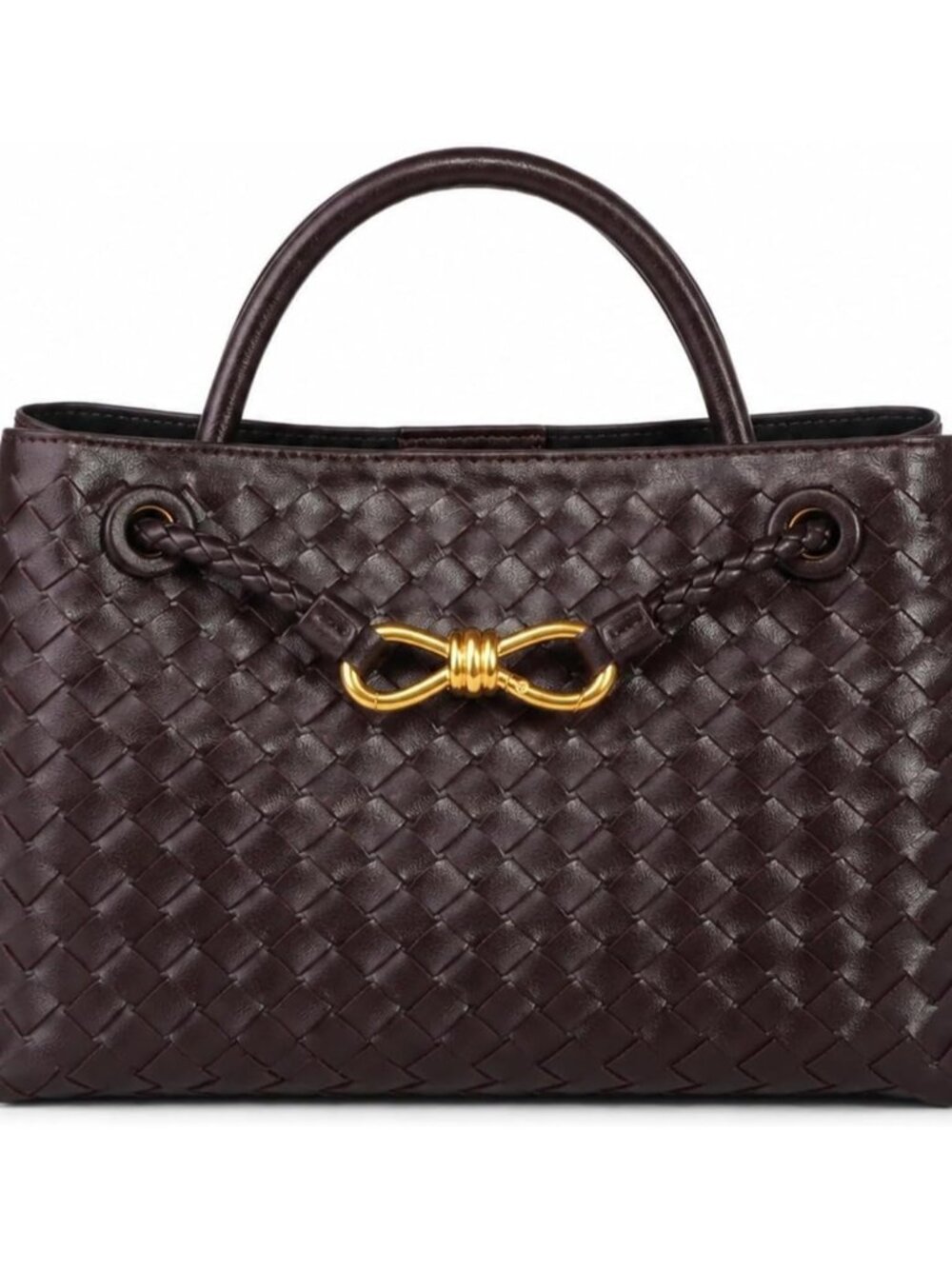 Woven Crossbody Bag for Women Lightweight Crochet Purse with Adjustable Strap Sm
